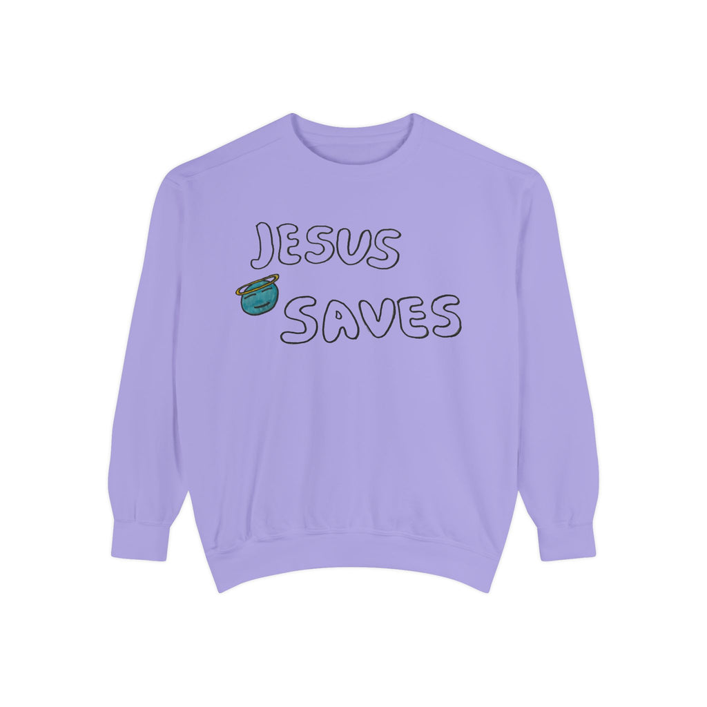 Jesus Saves Embroidered Sweatshirt