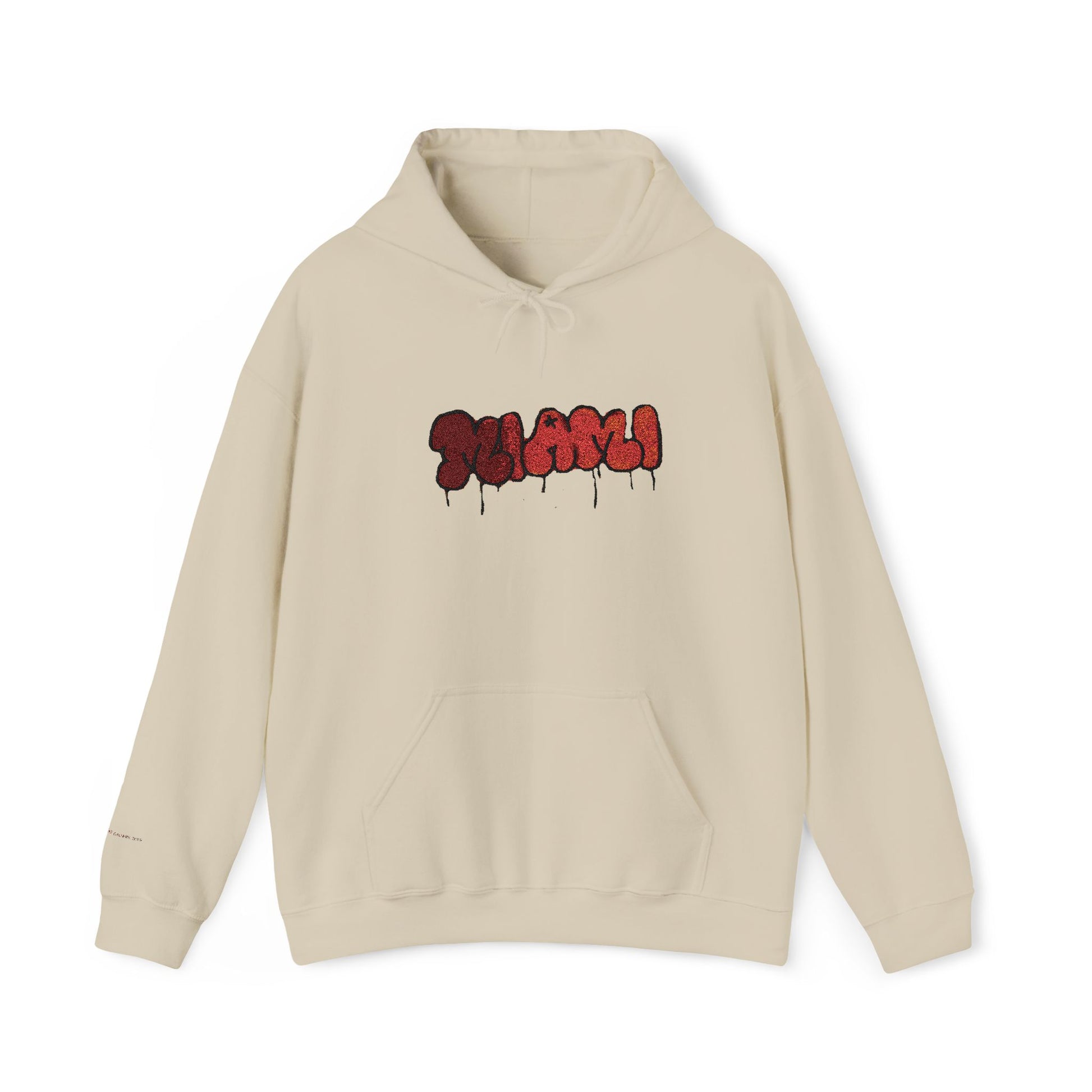 Embroidered Miami Hooded Sweatshirt