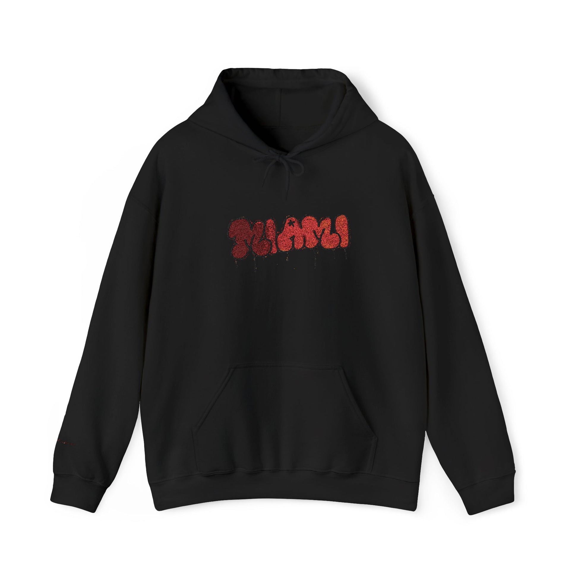 Embroidered Miami Hooded Sweatshirt