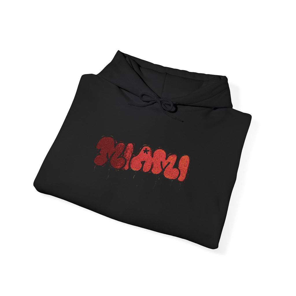 Embroidered Miami Hooded Sweatshirt
