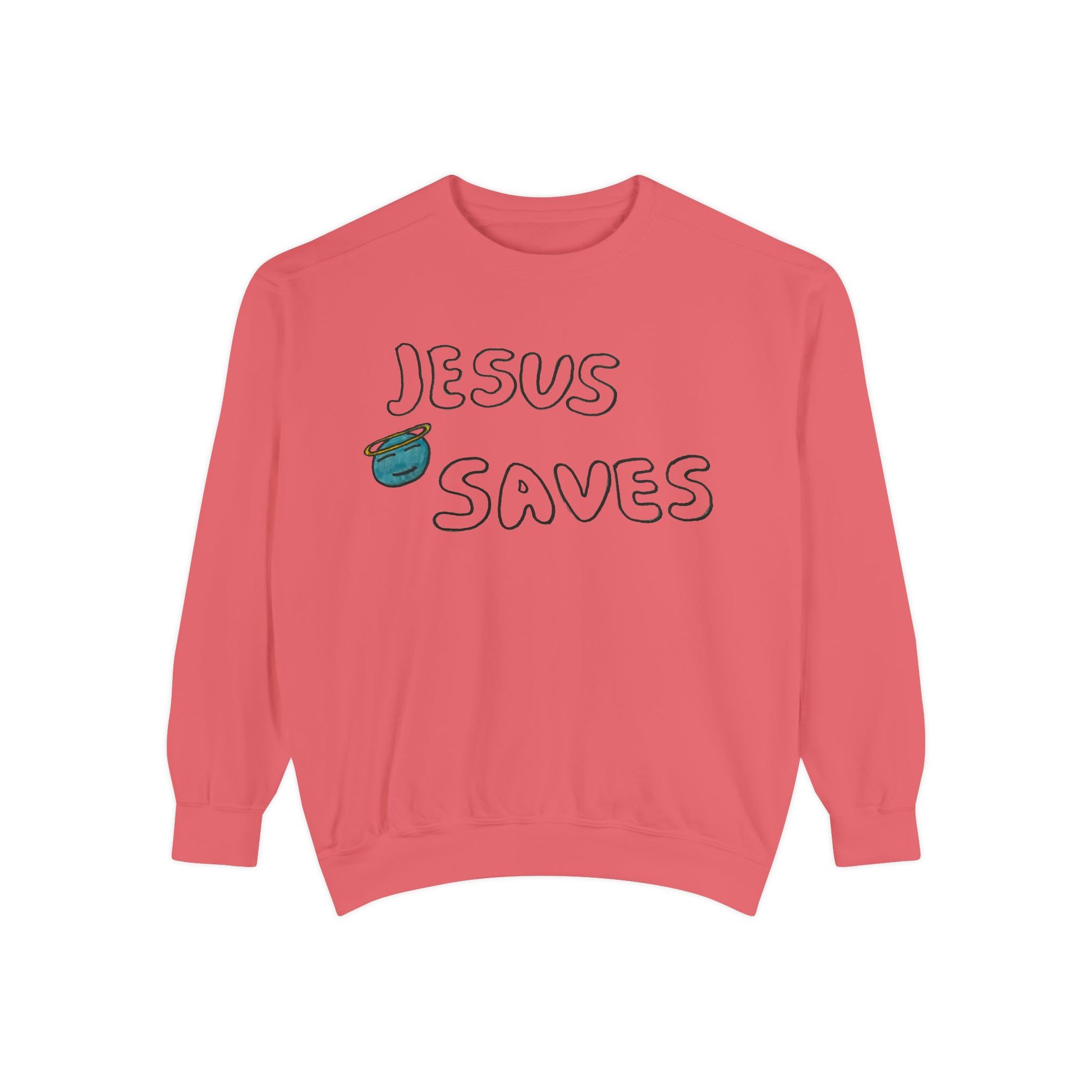 Jesus Saves Embroidered Sweatshirt