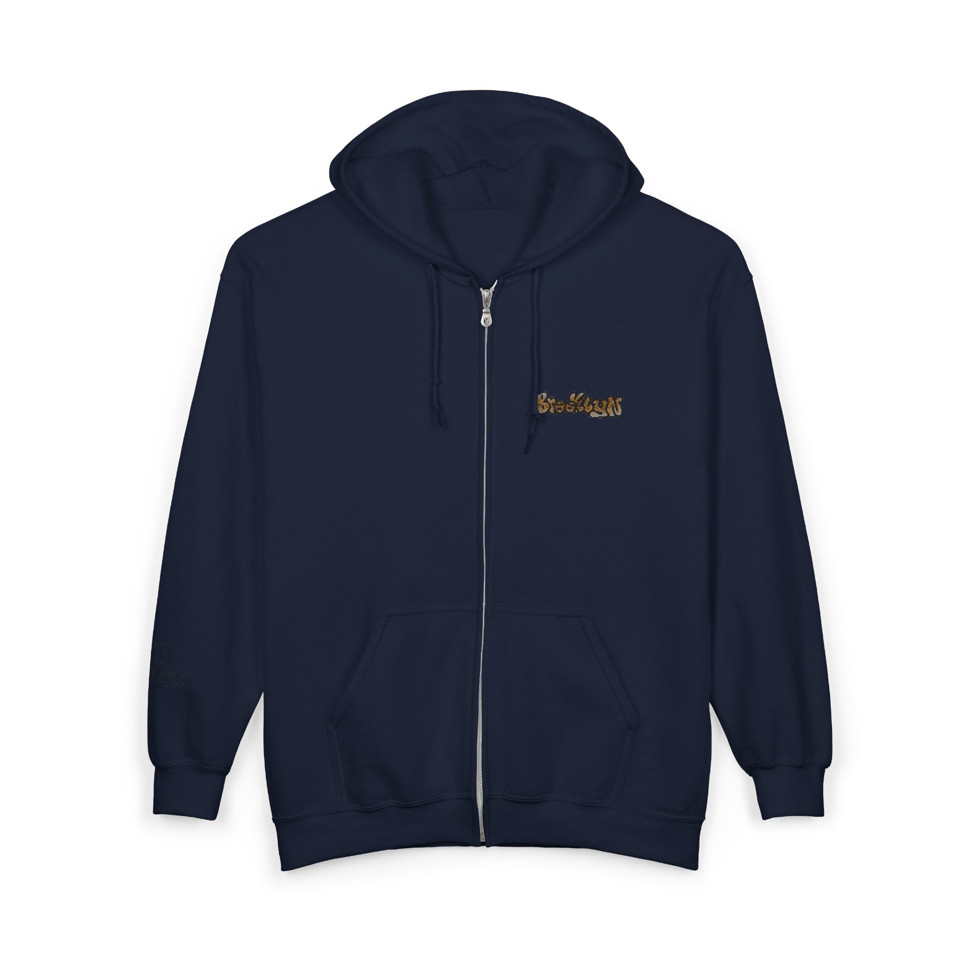 Brookly Embroidered Full Zip Hooded Sweatshirt