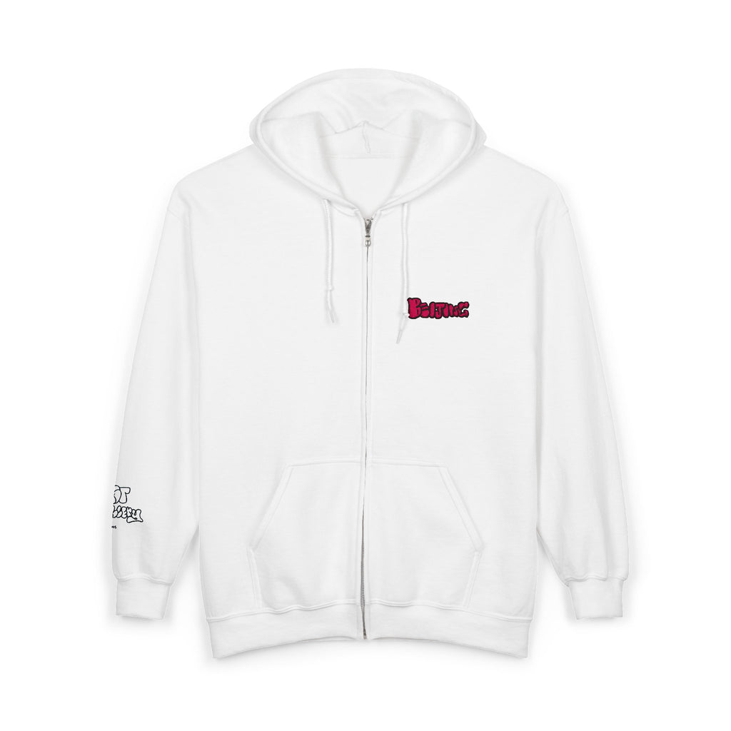 Beijing Embroidered Full Zip Hooded Sweatshirt