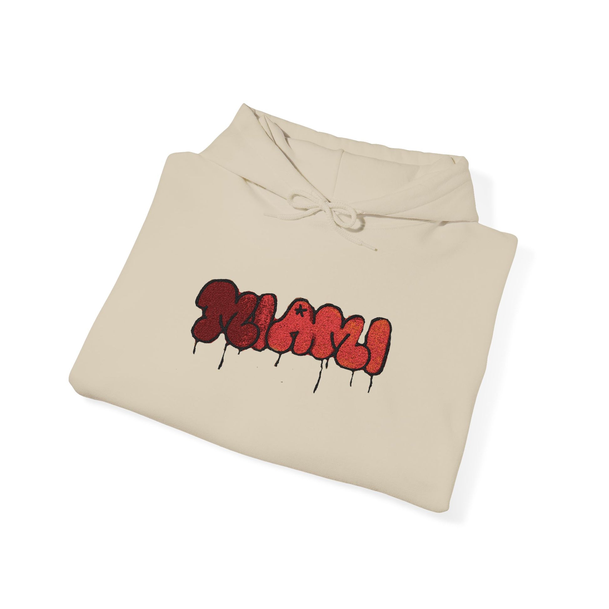 Embroidered Miami Hooded Sweatshirt