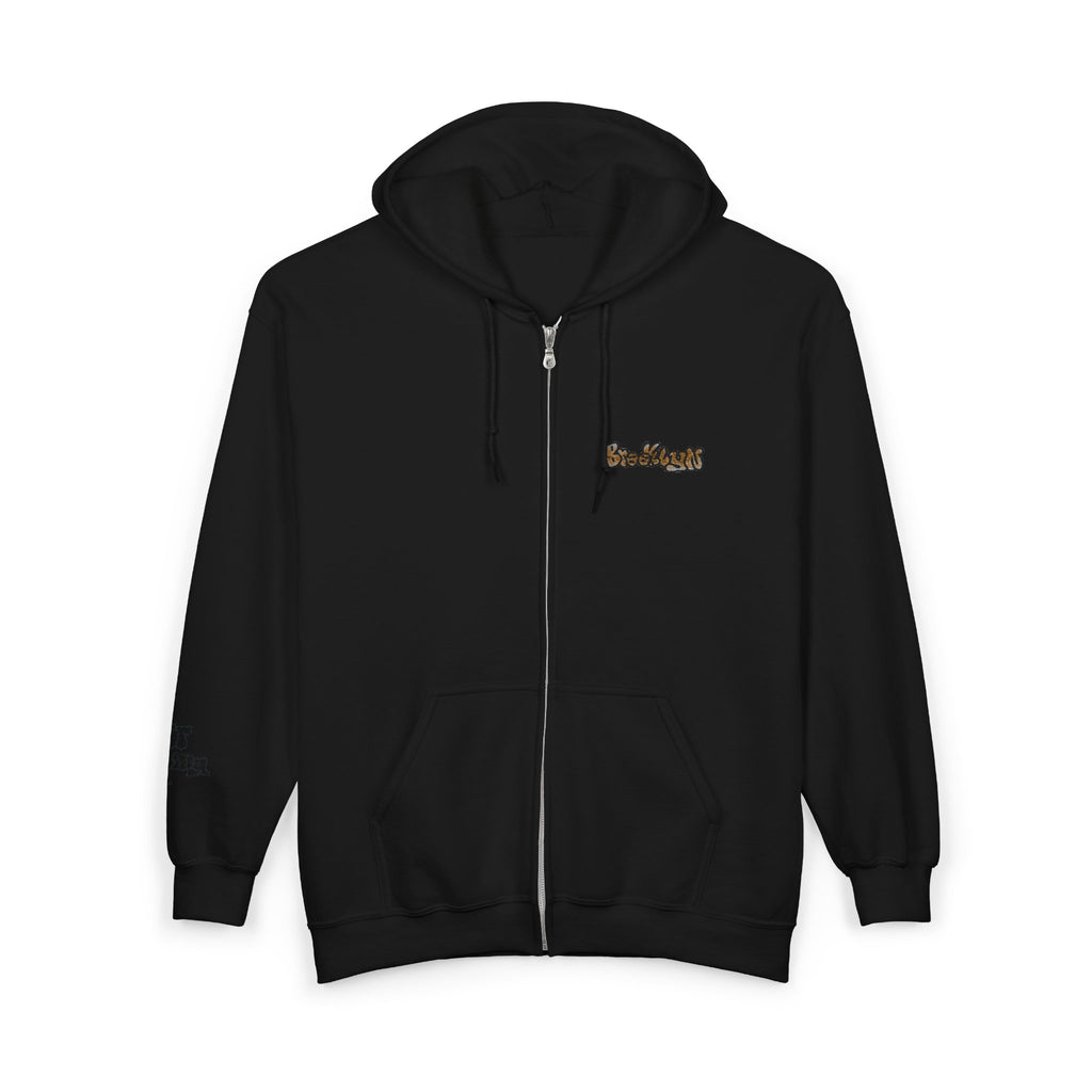 Brookly Embroidered Full Zip Hooded Sweatshirt