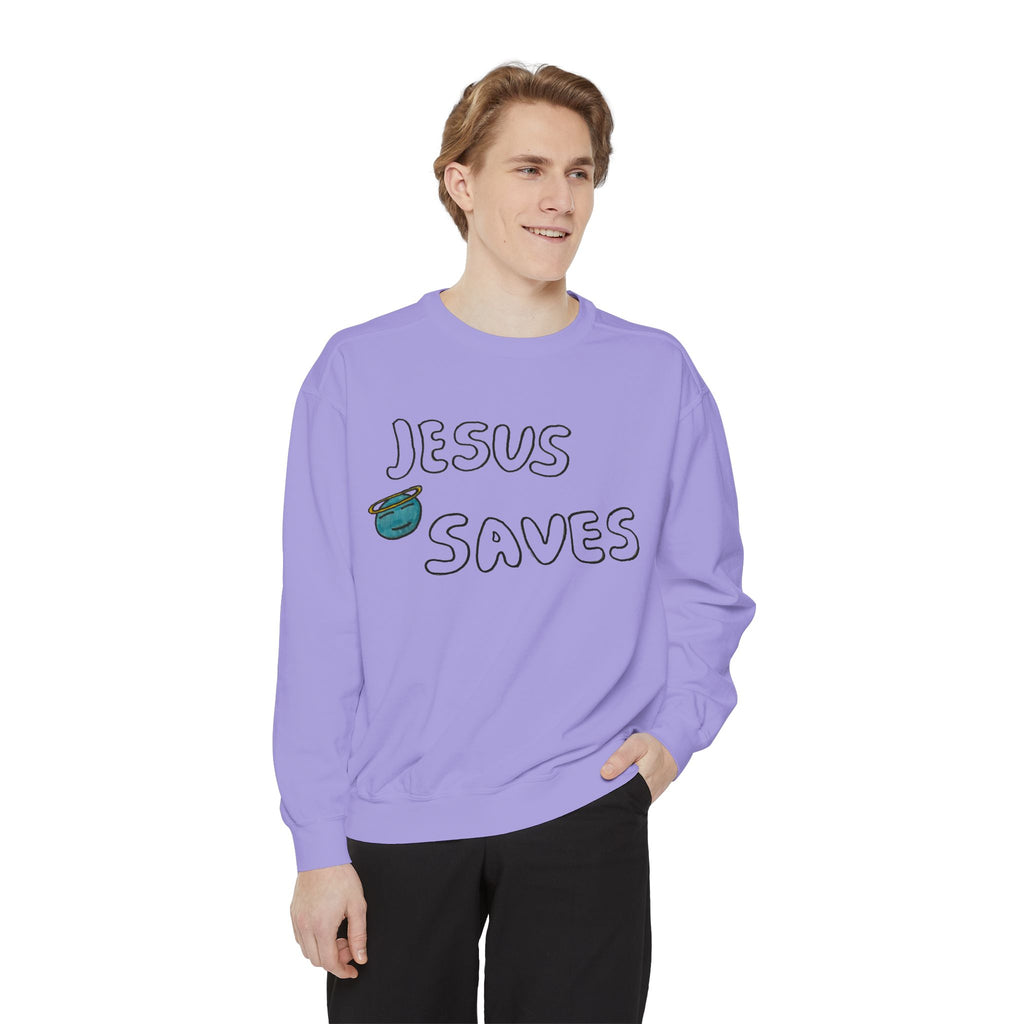 Jesus Saves Embroidered Sweatshirt