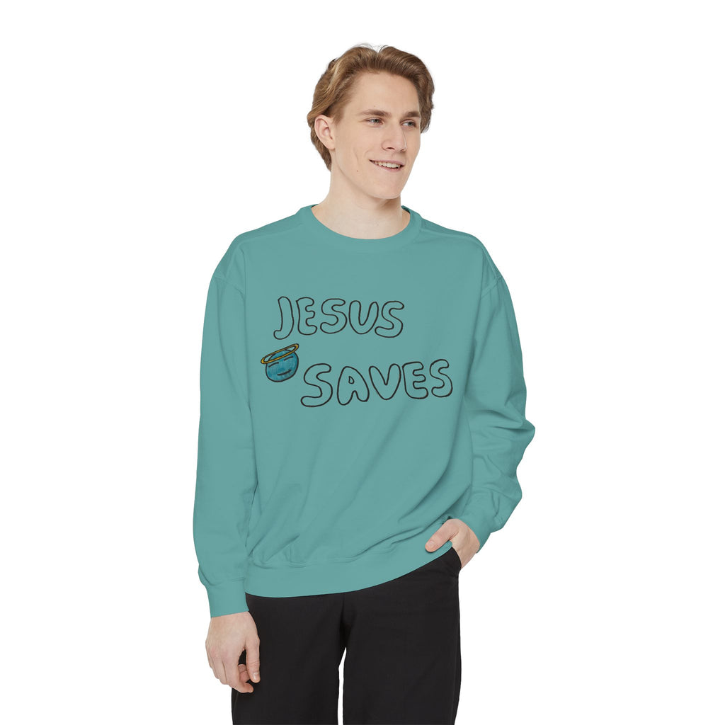 Jesus Saves Embroidered Sweatshirt