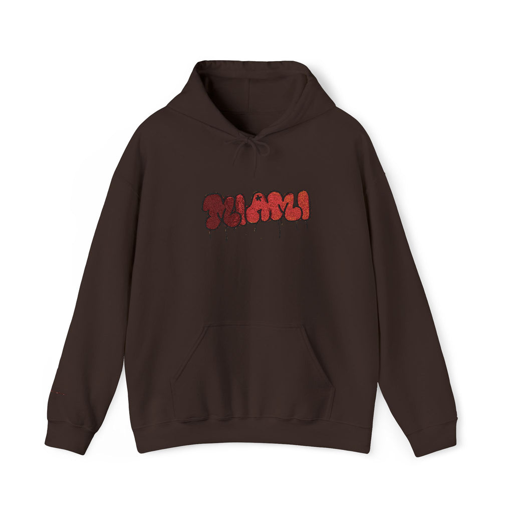 Embroidered Miami Hooded Sweatshirt