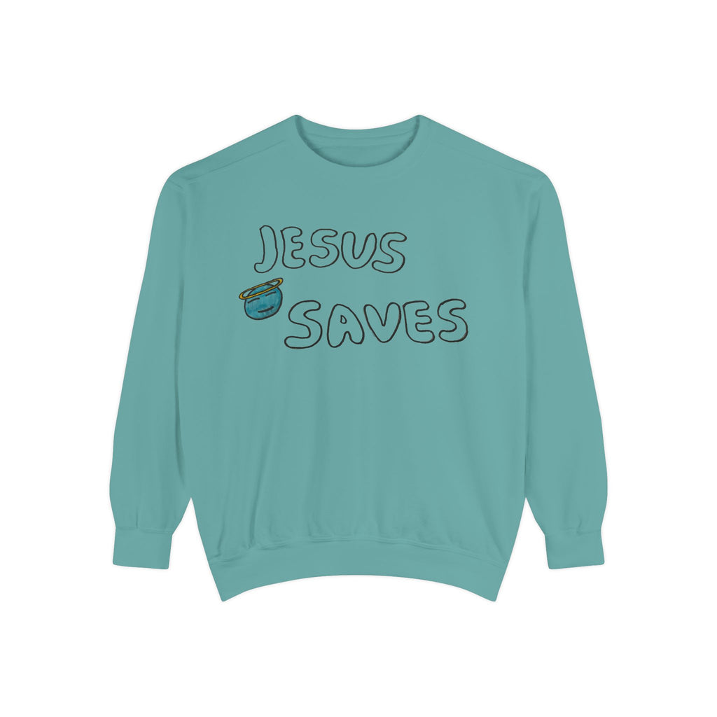 Jesus Saves Embroidered Sweatshirt