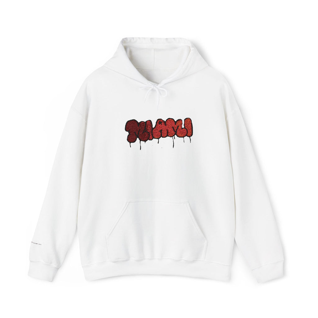 Embroidered Miami Hooded Sweatshirt