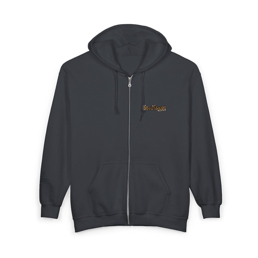 Brookly Embroidered Full Zip Hooded Sweatshirt