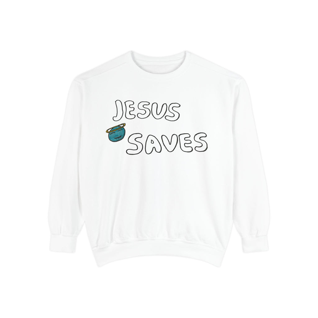 Jesus Saves Embroidered Sweatshirt