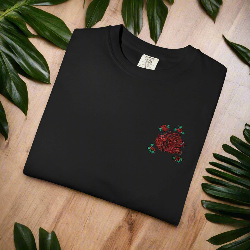 Tiger - Embroidery stitch T-shirt
